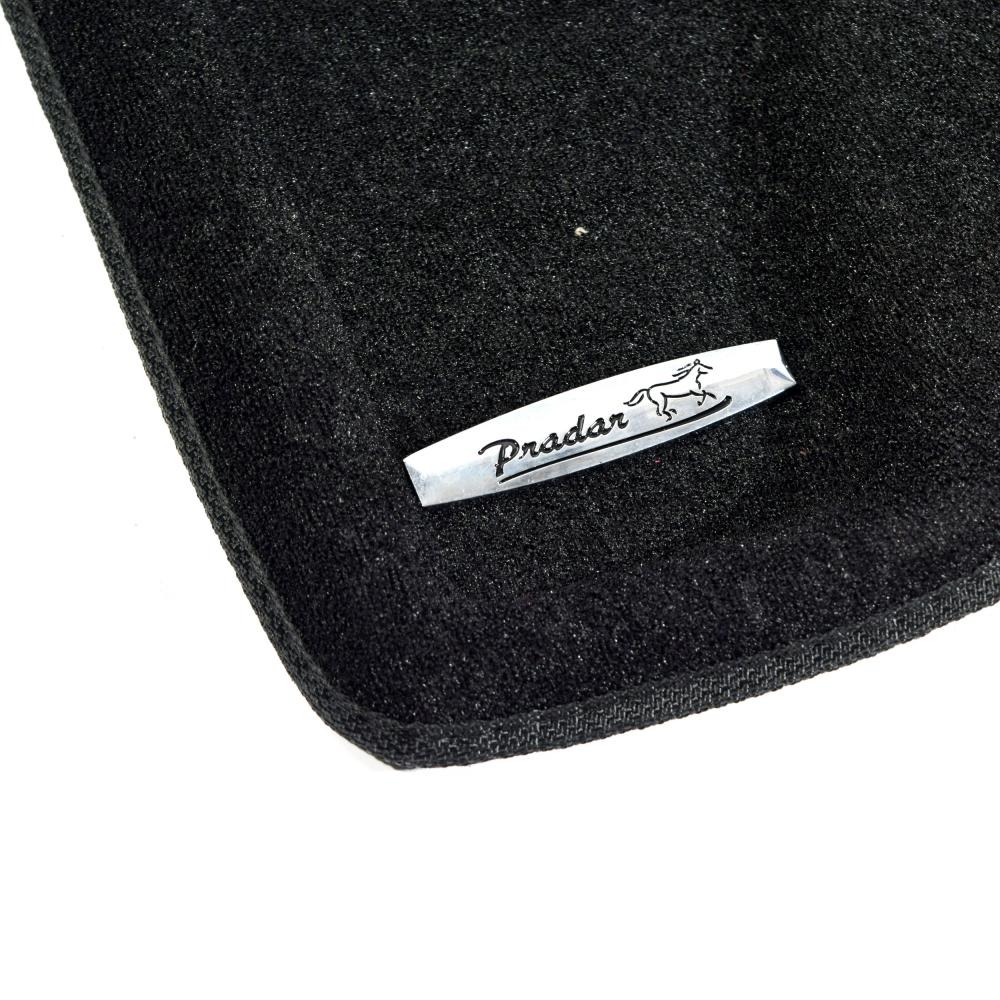 Коврики салона текстильные ВАЗ 2170 Lada Priora 3D Pradar с бортиком черные (с металлическим подпятником) фото 2